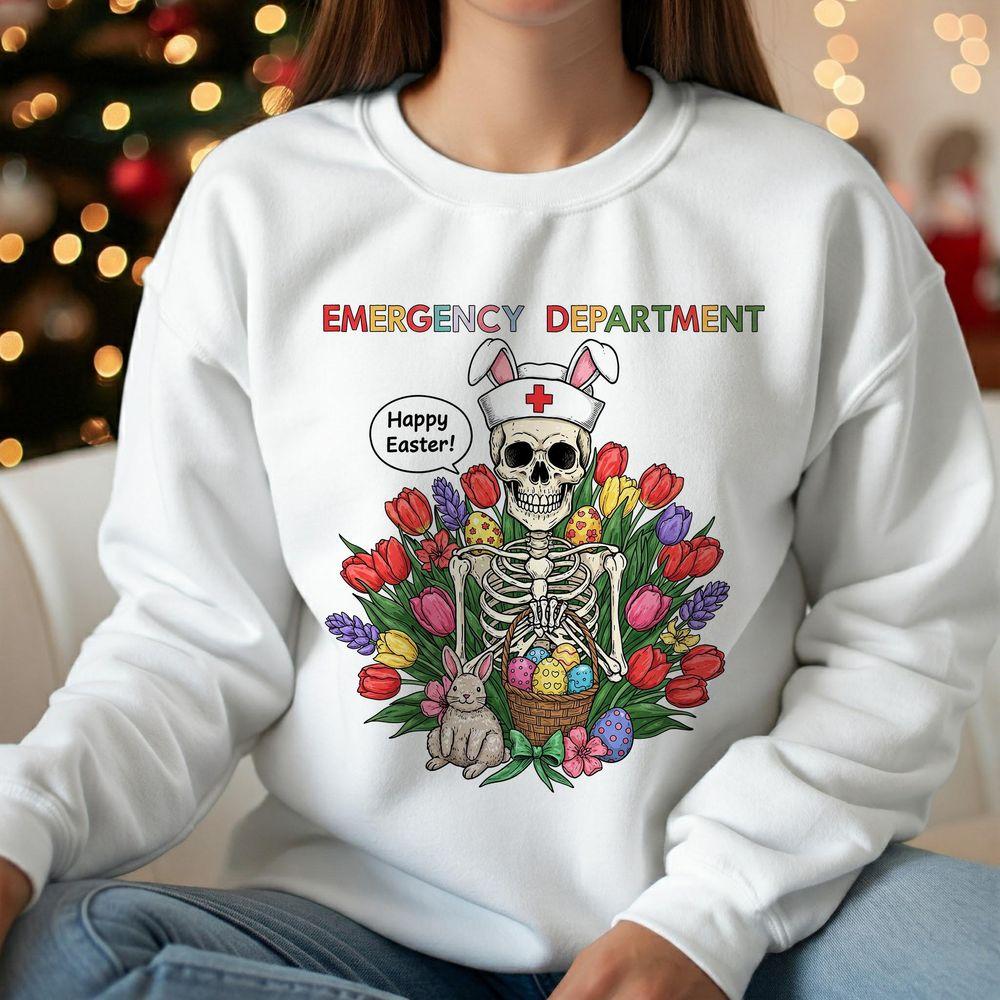 Easter Emergency Department Skeleton Nurse Shirt Easter Emergency Department Skeleton Nurse Shirt